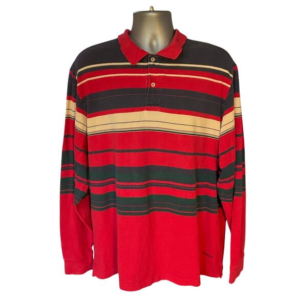 Vintage Daniel Cremieux Polo Tailored Striped Fit Long Sleeve Size XXL - Picture 1 of 8